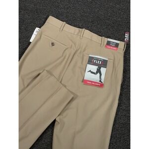 New Van Heusen Pants Men 32x32 (Fits 33x32) Beige Flex Premium Non Iron Stretch